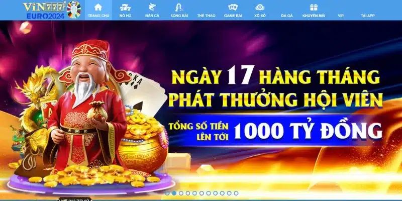 Tham gia bắn cá H5 tại nhà cái Vin777 với nhiều ưu đãi